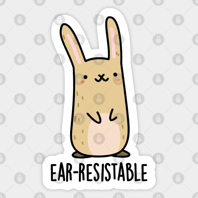 Ear-resistable Cute Bunny Rabbit Pun Sticker by punnybone